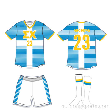 Aangepaste voetbal shirts kit uniform voetbal jersey set